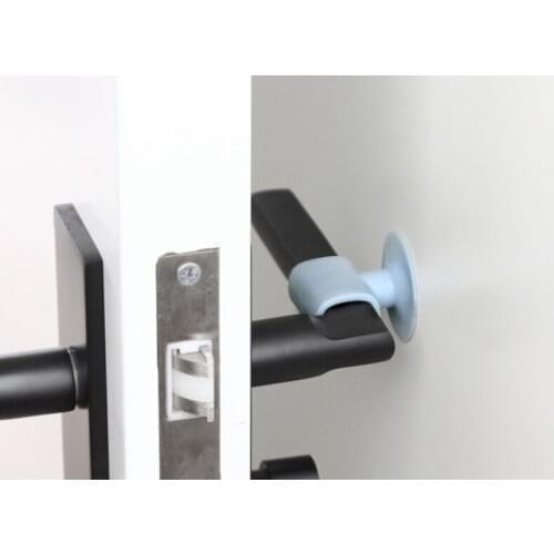 Silicone door suction non-perforated plastic rubber anti-collision door touches toilet invisible door handle pad