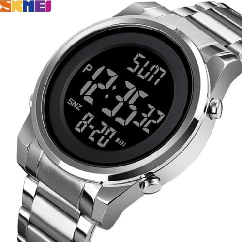 SKMEI Digital 2 Time Mens Watches Fashion LED Men Digital Wristwatch Chrono Count Down Alarm Hour For Mens reloj hombre 1611