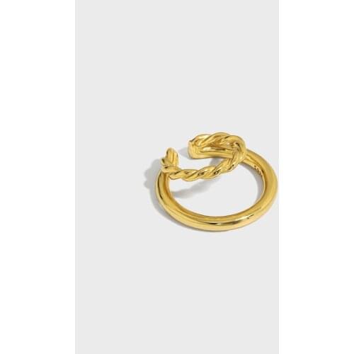 ONLY 1PC Authentic 925 Sterling silver White/ Gold twist Double Rows two-half circle Clip Earrings (No pierced) TLE2208