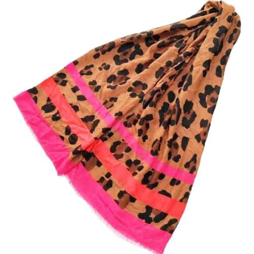 2021 Women Leopard Printed Pattern Cotton Scarf Shawls Wraps Hijabs 10pcs/lot
