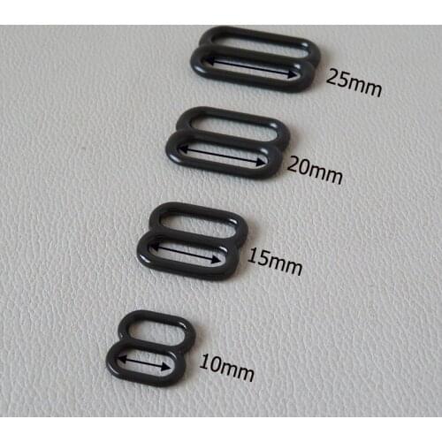 10Pcs Inner 10mm 15mm 20mm 25mm Metal Slider Tri Glides Buckle For Bag Straps Loop Hardware Cat Dog Collar Shoes Clasp Accessory