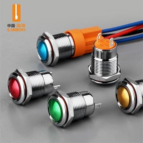 12mm mini pushbutton switch with momentary or Latching switch with multi-color oxide head