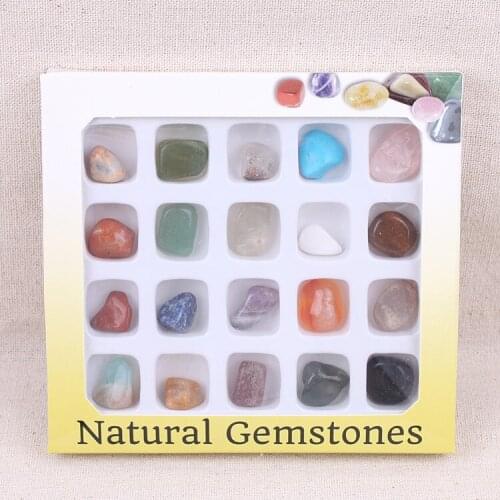 20 Kinds Mini Natural Crystal Ore Specimen Mineral Rock Geography Teaching Materials Mineral Specimen Gift for Kids Education
