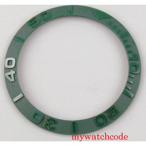 38mm Brushed Green Ceramic Bezel Insert For 40mm Sub Mens Watch 25
