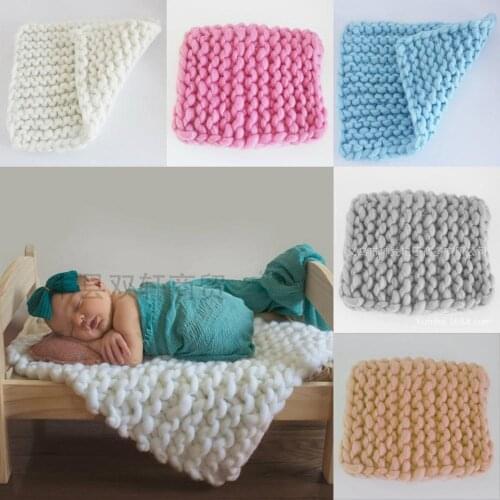 45 * 45cm Newborn Photography Props Baby Photo Blanket Cart Filling Braid Basket Stifling Photography Background