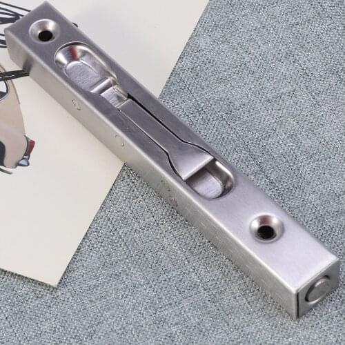 6 inch Stainless Steel Safety Door Bolts Anti-Theft Lock Buckle Thickened Stainless Steel Fire Door (Silver)