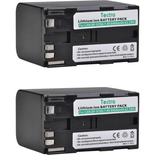 2Pcs 8400mAh BP-970G BP-975 Battery BP970G Battery for Canon EOS C100,EOS C100 Mark II,EOS C300,EOS C300 PL,GL2,XF100