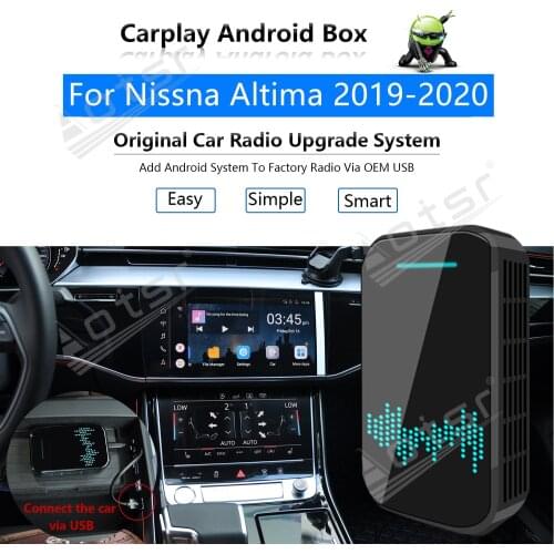 For Nissna Altima 2019 2020 Car Multimedia Player Android System Mirror Link Navigation Map Apple Carplay Wireless Dongle Ai Box