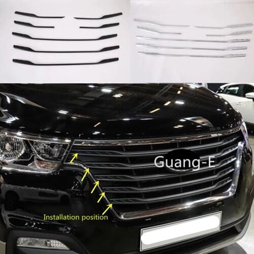 For Hyundai Starex H-1 2018 2019 2020 Car Body Cover Protection Detector ABS Chrome Trim Racing Grid Grill Grille Molding