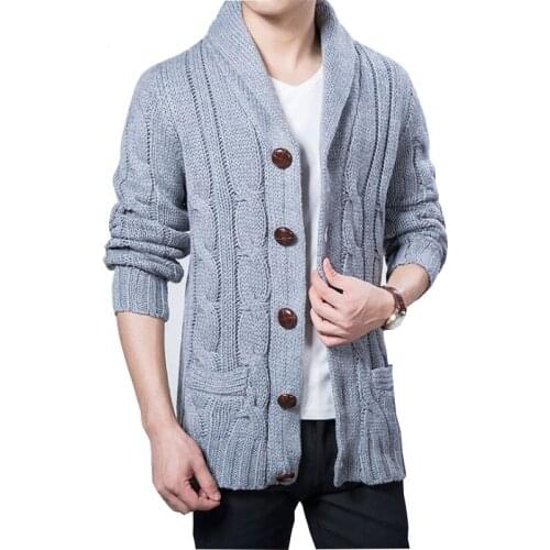 Autumn Large size S-XL XXL XXXL Thicken Cardigan Sweater Mens Leisure Large Lapel Men Loose Knit Coarse clothing
