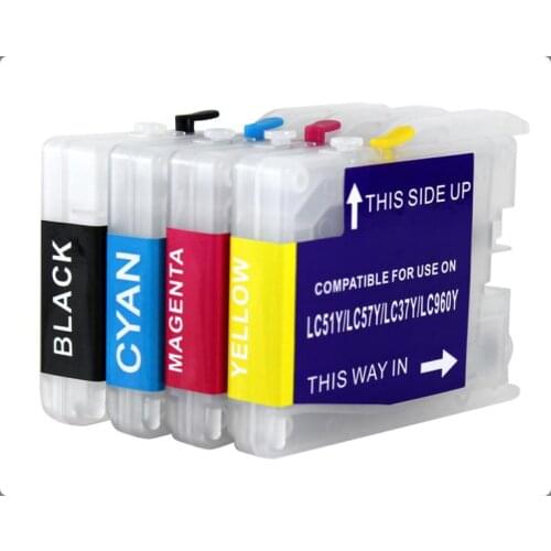 Einkshop LC51 LC57 LC37 LC960 LC970 LC10 LC1000 Refillable Ink Cartridge For Brother DCP-130C 135C 150C DCP-330C 350C