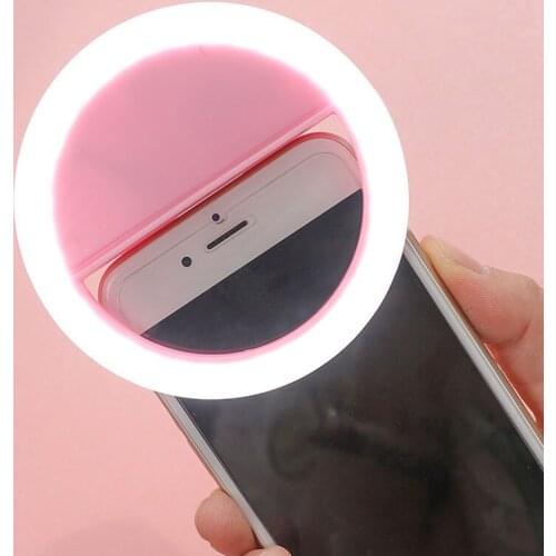 Selfie LED Ring Fill Light Portable Mobile Phone LEDS Selfie Lamp 3 levels Lighting Luminous Ring Clip For All Cell Phones
