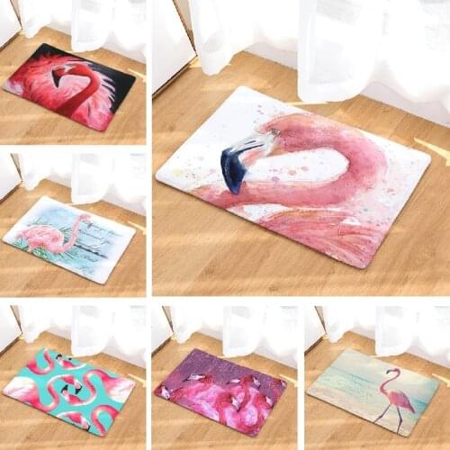 Bath Mat Flamingo Printed Carpet Bathroom Absorbent Mat Toilet Rugs Kitchen Floor Mat Home Decoration Door Mat