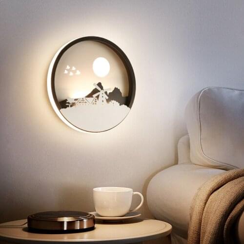 Creative led wall lamp modern minimalist bedside lamp living room bedroom corridor aisle interior lighting decoration lamps