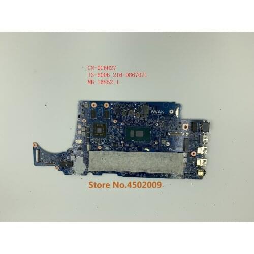 For dell Latitude 3480 3580 16852-1 CN-0C6H2V 0C6H2V C6H2V laptop motherboard with i3-6006U cpu tested work