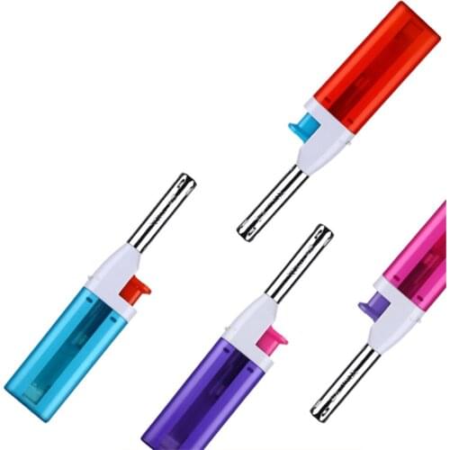 Mini Lighter Gas Butane Inflatable Cigarette Lighter 5 colors Candle Lighters Without Gas