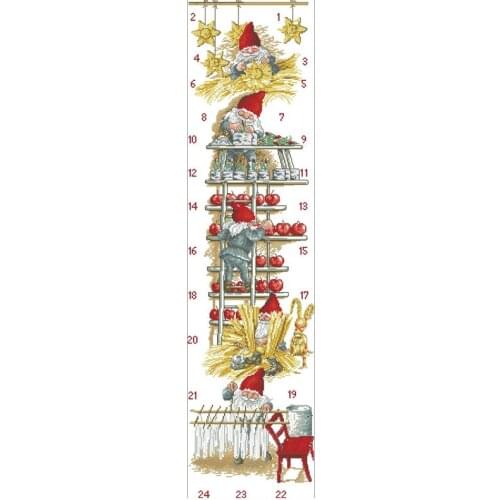 Five Christmas dwarfs patterns Counted Cross Stitch 11CT 14CT 18CT DIY Chinese Cross Stitch Kits Embroidery Needlework Sets