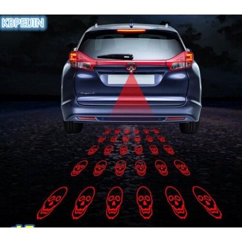 New LED Warning Anti Collision Car Laser Tail Fog Light Sticker for Ford mondeo kuga fiesta Focus2 3 ecosport fusion accessories