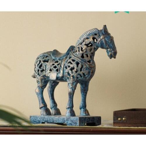 Resin new home gift office living room creative horse crafts decoration