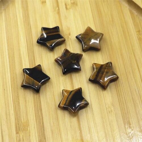Wholesale Natural Crystal Mineral Tiger Eye Stone Crystal Mineral Jewelry Pentagram Guardian Healing Crystal DIY Gift