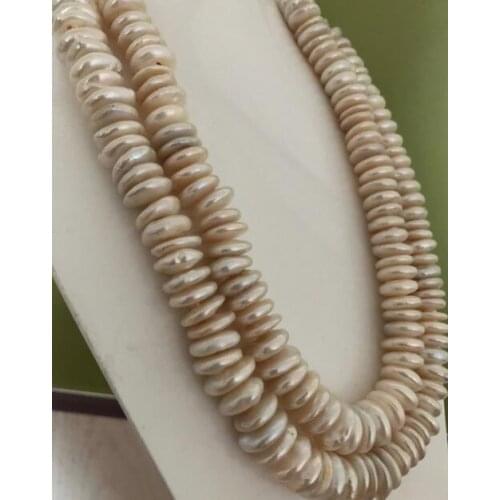 Single strands 11-13mm coin white pearl necklace 36inch