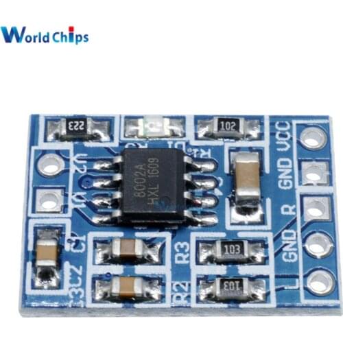 2Pcs HXJ8002 Power Amplifier Board Replace PAM8403 Mini Audio Voice Amplifier Module 2-5.5V 3W Single Channel