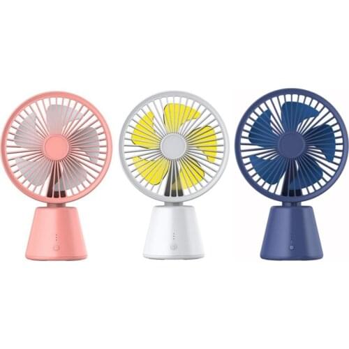Portable Table Cooling Fan USB Rechargeable Oscillating Personal Fan Household Student Dormitory Summer Silent Fan