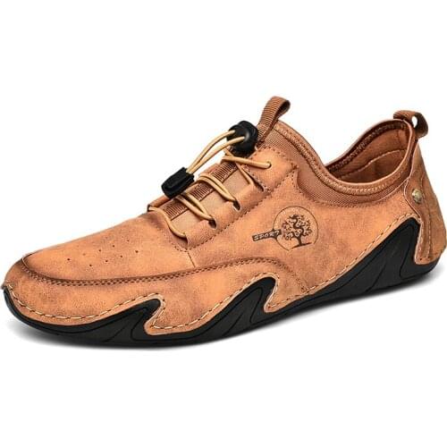 New Genuine Leather Mens Casual Shoes Man Breathable Summer Handmade Outdoor Walking Shoes Male Octopus Sport Sneakers Loafers