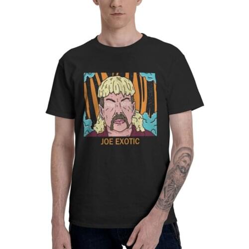 Fashion Streetwear Joe Exotic T-shirt Mens Harajuku T Shirt Short Sleeve 100% Cotton Tiger King Tshirt Cool Tee Top