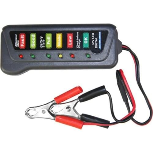 12V Universal Car Motorcycle Tester Fault Detector Battery Tester Digital Alternator Tester Car Diagnostic Tool Auto Repair