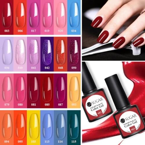 UR SUGAR 7.5ml Nail Gel Polish Semi-permanent UV LED Lamp Glitter For Nail Art Nail Base Top Coat Gel Lacquers Varnish