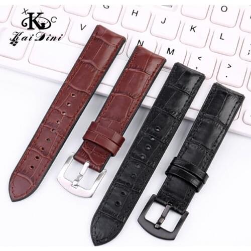 Waterproof rubber silicone watch male 20 22mm stitched Retro Watchband black brown Leather Sports Strap Soft Silicone Strap