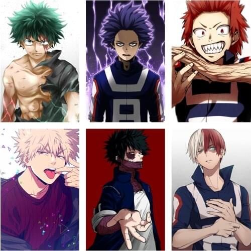 Mysterious Diamond Painting 5d My Hero Japanese Academic Anime Poster Diy Diamond Embroidery Cross Stitch Bag Handmade Gift Red