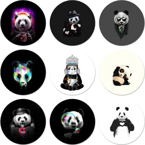 Panda Dab on the EM Icons Pins Badge Decoration Brooches Metal Badges For Backpack Decoration