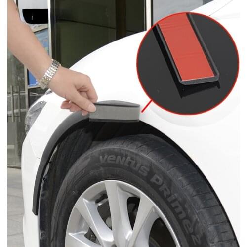 1.5 Meter Cars Trucks Rubber Black Car Fenders Extension Wheel Eyebrow Strip Protector for SUV BMV