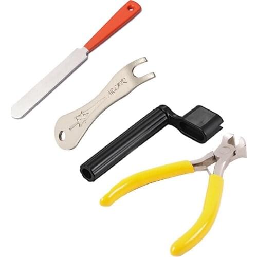 1 Pcs Guitar Fret Crowning Luthier File Cutting Edge Tool & 3 Pcs Guitar Repair Maintenance Tool