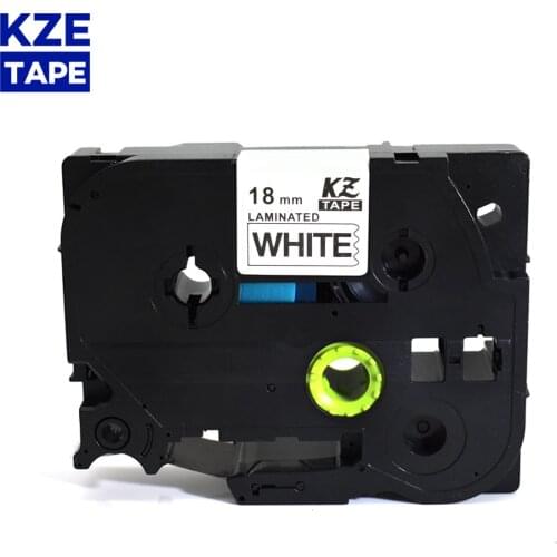 18mm Tze241 Black on white Laminated Label Tape Cassette Cartridge label ribbon tze tape Tze-241 tze 241 for Brother P-touch PT