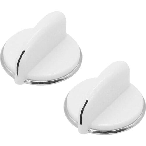 2 Pack WE01X20378 Control Knob(White) for General Electric Dryer Replacement
