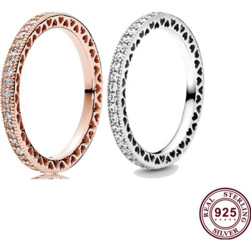 2021 New PAN Fashion 925 Silver Women Pan Simple Love Womens Wedding Ring Engagement Ring