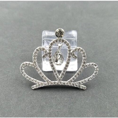 50pcs Crown Crystal Rhinestone Appliques Jewelry Flatback strass Buckle Shoes Wedding Bride Hairpin Children Hair Clip Decor