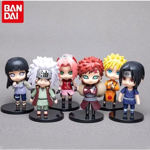 6Pcs Anime Naruto Figures Q Version Kakashi NARUTO Action Figure Model Cartoon Statue Collection Accessorie Cute Gift Kids Toys