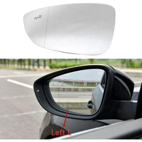 Car Heated Blind Spot Rear Mirror Glass For-Jetta Passat B7 Bettle Scirocco 3C8857521 3C8857522