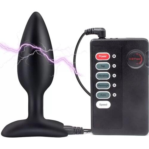 Wireless Remote Vibrating Butt Plugs Bondage Eletric Shock Anal Plug Stimulator Vibrator Ass Vaginal dilation Sex Toys For Woman
