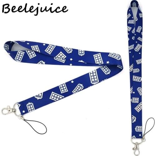 Doctor who Telephone booth Neck Strap Lanyard keychain Mobile Phone Strap ID Badge Holder Rope Key Chain Keyrings cosplay Gift
