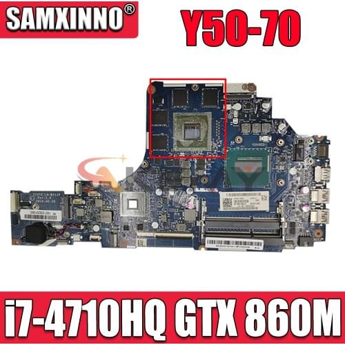 For Lenovo Y50-70 Laptop Motherboard 5B20G57043 LA-B111P W/ i7-4710HQ Processor 2.50GHz GTX 860M 4GB Full Tested