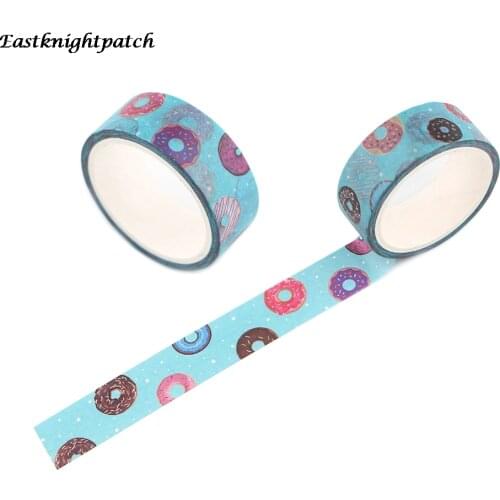 E2602 Donuts Washi Tape Diy Masking Tape Cute Cartoon Stickers School Suppliers Stationery Gift Crafts