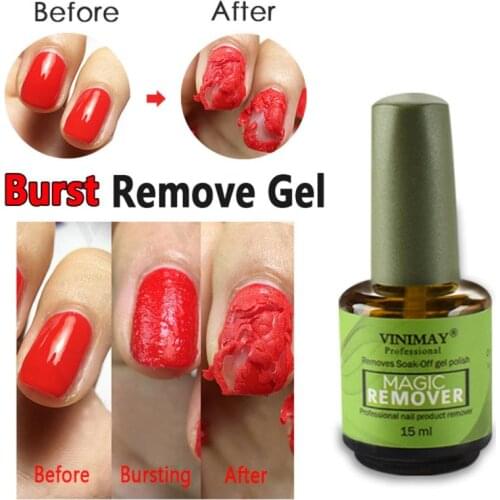 15ML Nail Gel Polish Burst Magic Remover Soak Off UV LED Nail Polish Remover Gel Fast Healthy Nail Polish Cleaner Solution TSLM1