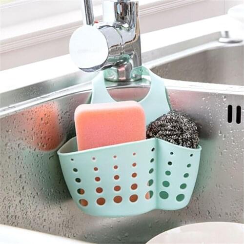Kitchen Drain Bag Basket Hanging Bath Storage Gadget Tool Sink Holder Bathroom Soap Sponge Hanging Shelving Water Faucet Laundry