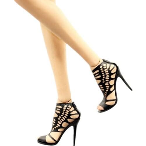 1/6 Scale Female Figure Accessory Girlfriend Little Pepper Shoes with Feet Accessory Model for 12'' Suntan Body