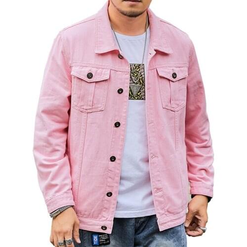 Mcikkny New Men Fashion Casual Denim Jackets Plus Size 8XL Solid Color Outwear Tops For Male Jeans Clothing